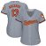 Baltimore Orioles #13 Manny Machado Grey Road Womens Stitched MLB Jersey