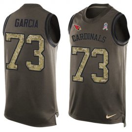 Nike Arizona Cardinals #73 Max Garcia Green Mens Stitched NFL Limited Salute To Service Tank Top Jersey