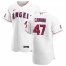Los Angeles Angels #47 Griffin Canning Mens Nike White Home 2020 Authentic Player MLB Jersey