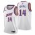 Nike Phoenix Suns #14 Landry Shamet Mens 2022-23 City Edition NBA Jersey – Cherry Blossom White Mens