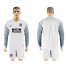 Atletico Madrid Blank White Goalkeeper Long Sleeves Soccer Club Jersey