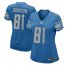 Nike Detroit Lions #81 Calvin Johnson Light Blue Team Color Womens Stitched NFL Elite Jersey