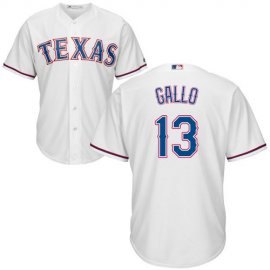 Texas Rangers #13 Joey Gallo White Cool Base Stitched Youth MLB Jersey