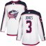 Adidas Columbus Blue Jackets #3 Seth Jones White Road Authentic Stitched NHL Jersey