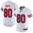 Nike San Francisco 49ers #80 Jerry Rice White Rush Womens Stitched NFL Vapor Untouchable Limited Jersey