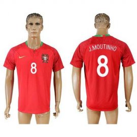 Portugal #8 J.Moutinho Home Soccer Country Jersey