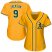 Oakland Athletics #9 Reggie Jackson Gold Alternate Womens Stitched MLB Jersey