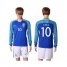 Brazil #10 Kaka Away Long Sleeves Soccer Country Jersey