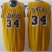 Los Angeles Lakers 34 Shaquille ONeal Yellow Jerseys Cheap