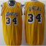 Los Angeles Lakers 34 Shaquille ONeal Yellow Jerseys Cheap