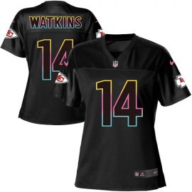 Nike Kansas City Chiefs #14 Sammy Watkins Black Womens NFL Fashion Game Jersey