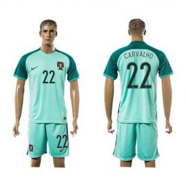 Portugal #22 Carvalho Away Soccer Country Jersey