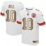 Nike Kansas City Chiefs #10 Tyreek Hill White Mens Stitched NFL Elite Gold Jersey