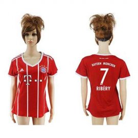 Womens Bayern Munchen #7 Ribery Home Soccer Club Jersey