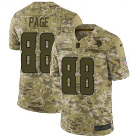 Nike Minnesota Vikings #88 Alan Page Camo Mens Stitched NFL Limited 2018 Salute To Service Jersey