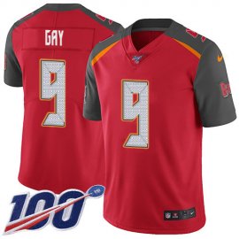 Nike Tampa Bay Buccaneers #9 Matt Gay Red Team Color Mens Stitched NFL 100th Season Vapor Untouchable Limited Jersey