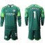 Manchester City #1 C.Bravo Army Green Goalkeeper Long Sleeves Soccer Club Jersey