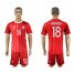 Danmark #18 Jorgensen Red Home Soccer Country Jersey