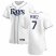 Tampa Bay Rays #7 Michael Perez Mens Nike White Home 2020 Authentic Player MLB Jersey