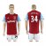 West Ham United #34 Spiegel Home Soccer Club Jersey