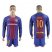 Barcelona #10 Messi Home Long Sleeves Soccer Club Jersey