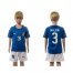 Italy #3 Maldini Blue Home Kid Soccer Country Jersey
