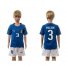 Italy #3 Maldini Blue Home Kid Soccer Country Jersey