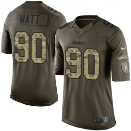 Nike Pittsburgh Steelers #90 T. J. Watt Green Mens Stitched NFL Limited 2015 Salute to Service Jersey