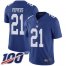 Nike New York Giants #21 Jabrill Peppers Royal Blue Team Color Mens Stitched NFL 100th Season Vapor Limited Jersey