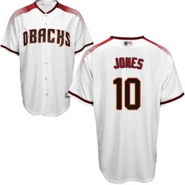 Arizona Diamondbacks #10 Adam Jones White/Crimson Home Stitched Youth MLB Jersey