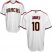 Arizona Diamondbacks #10 Adam Jones White/Crimson Home Stitched Youth MLB Jersey