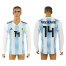 Argentina #14 MASCHERANO Home 2018 FIFA World Cup Long Sleeve Thailand Soccer Jersey