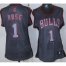 Cheap Women Chicago Bulls 1 Derrick Rose Black Rhythm Fashion Revolution 30 Swingman NBA Jerseys