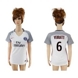 Womens Paris Saint-Germain #6 Verratti Sec Away Soccer Club Jersey