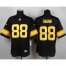 Nike Pittsburgh Steelers #88 Lynn Swann Black(Gold No.) Mens Stitched NFL Elite Jersey