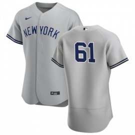 New York Yankees #61 Ben Heller Mens Nike Gray Road 2020 Authentic Player MLB Jersey