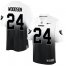 Nike Las Vegas Raiders #24 Charles Woodson White/Black Mens Stitched NFL Elite Fadeaway Fashion Jersey