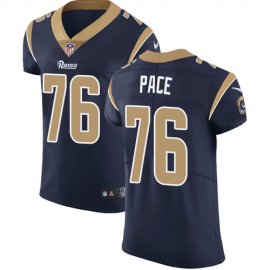 Nike Los Angeles Rams #76 Orlando Pace Navy Blue Team Color Mens Stitched NFL Vapor Untouchable Elite Jersey
