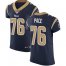 Nike Los Angeles Rams #76 Orlando Pace Navy Blue Team Color Mens Stitched NFL Vapor Untouchable Elite Jersey