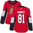 Adidas Ottawa Senators #81 Ron Hainsey Red Home Authentic Womens Stitched NHL Jersey