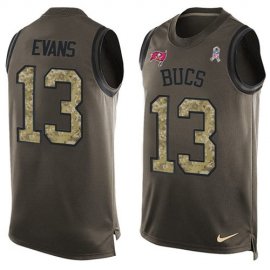 Nike Tampa Bay Buccaneers #13 Mike Evans Green Mens Stitched NFL Limited Salute To Service Tank Top Jersey