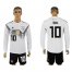 Germany #10 Ozil White Home Long Sleeves Soccer Country Jersey