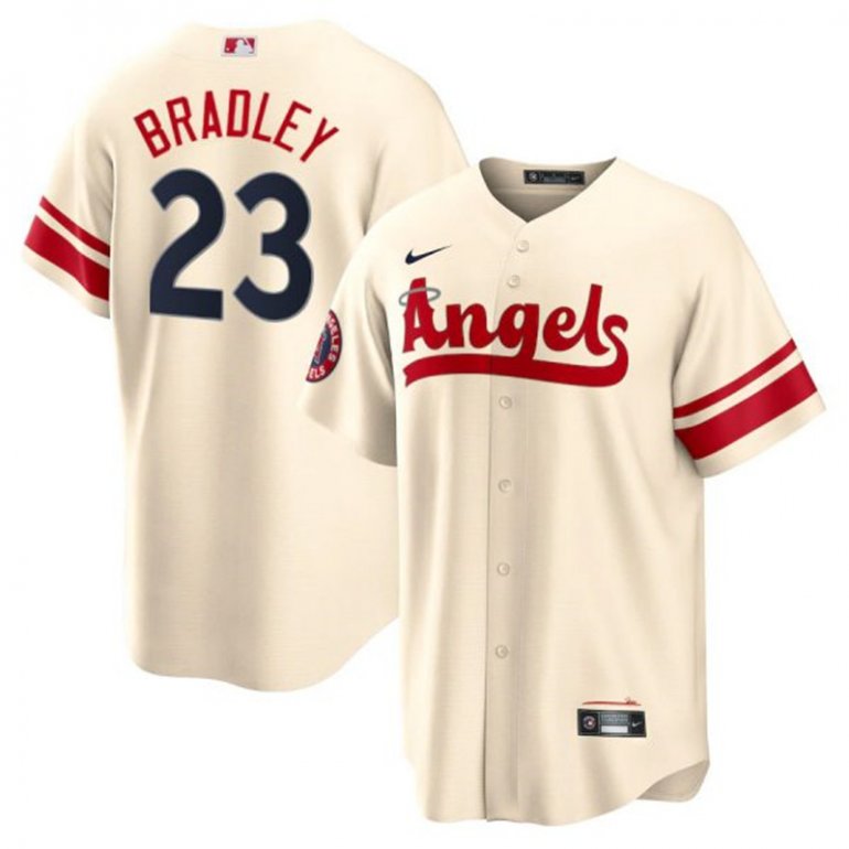 Angels 23 Archie Bradley Cream 2022 City Connect Cool Base Jersey Angels 23 Archie Bradley Cream 2022 City Connect Cool Base Jersey