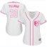 Baltimore Orioles #30 Chris Tillman White/Pink Fashion Womens Stitched MLB Jersey