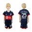 Bayern Munchen #25 Muller Away Kid Soccer Club Jersey
