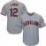 Cleveland Indians #12 Francisco Lindor Grey Road Stitched Youth MLB Jersey