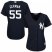 New York Yankees #55 Domingo German Navy Blue Alternate Womens Stitched MLB Jersey