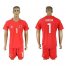 Colombia #1 Ospina Red Goalkeeper Soccer Country Jersey