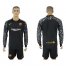 Barcelona Blank Black Goalkeeper Long Sleeves Soccer Club Jersey