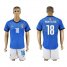 Italy #18 Montolivo Blue Home Soccer Country Jersey